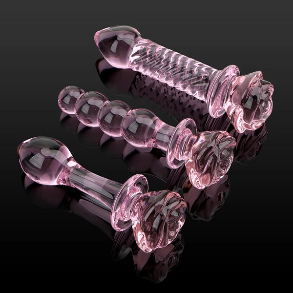 Plug Anal de Vidro Borossilicato com Flor