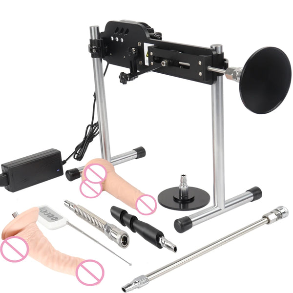Men and women sex machine with sex toys for women and men - Automatically retractable dildos for men and women Pump gun sex toys