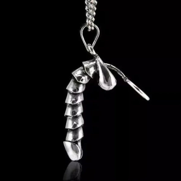 Original silver Active Fun men's penis rooster Dildos Dick Tit necklace pendant high-end jewelry gift