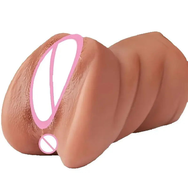 Masturbador Masculino 3 em 1 em Silicone Médico — Design com Três Canais