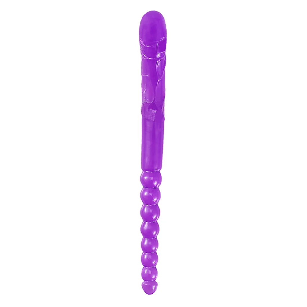 Sex U Shape Double Dildo Flexible Soft Jelly Vagina Anal Women Gay Lesbian Double Ended Dong Penis Artificial Penis Sex Toys