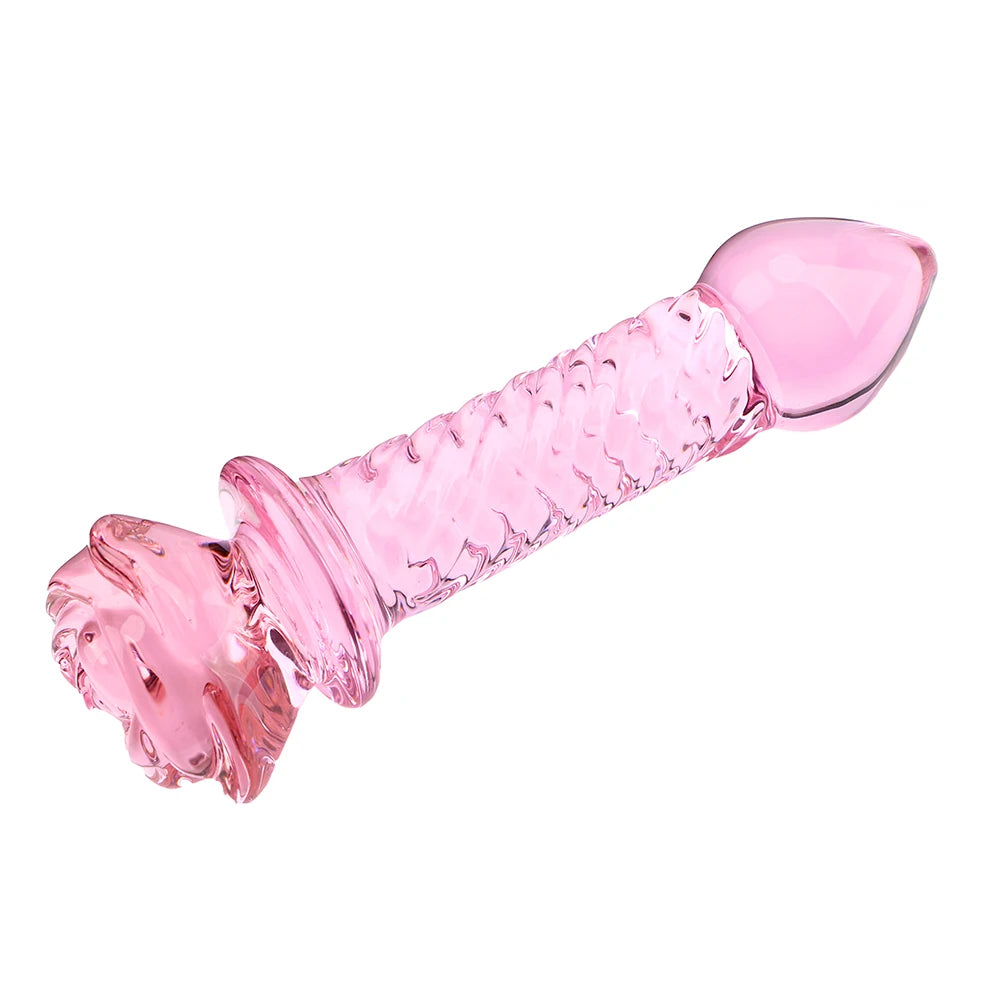 Plug Anal de Vidro Borossilicato com Flor