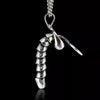 Original silver Active Fun men's penis rooster Dildos Dick Tit necklace pendant high-end jewelry gift