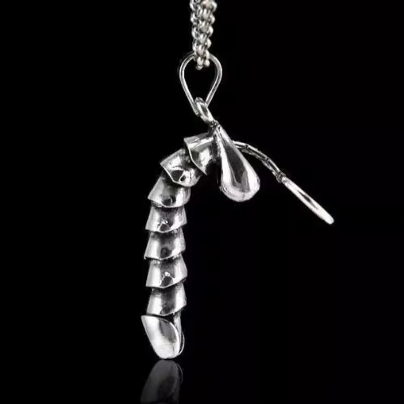 Original silver Active Fun men's penis rooster Dildos Dick Tit necklace pendant high-end jewelry gift