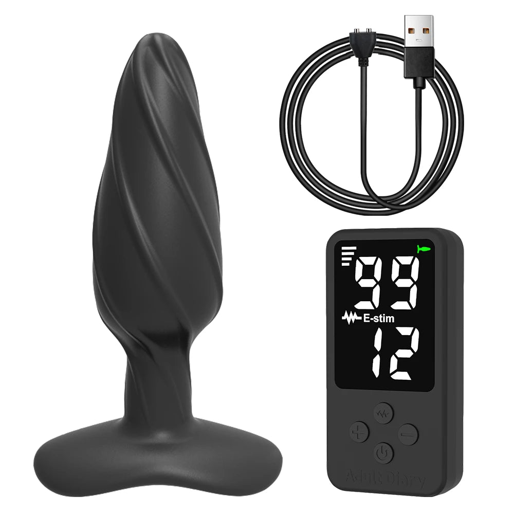 Sex Toys for Men Women Electric Shock Anal Plug Sex Shop Wireless Remote Control G-Spot Vaginal Massager 12 Modes Masturbator