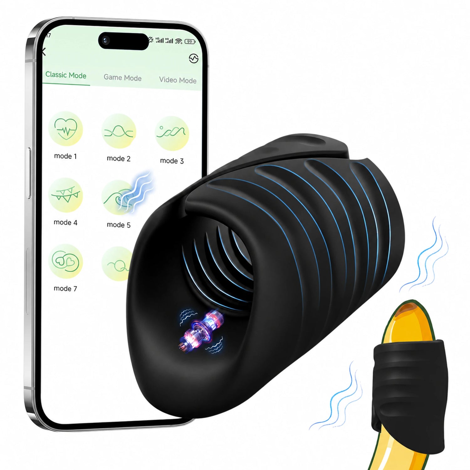 Sex Toys for Men - Male Masturbator Penis Training Vibrator with APP Control Vibrating Sex Toy Strokers Glans Trainer Stimulator