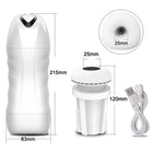 Masturbador Masculino Automático com Sucção e Vibração — 5 Modos de Sucção e 10 de Vibração