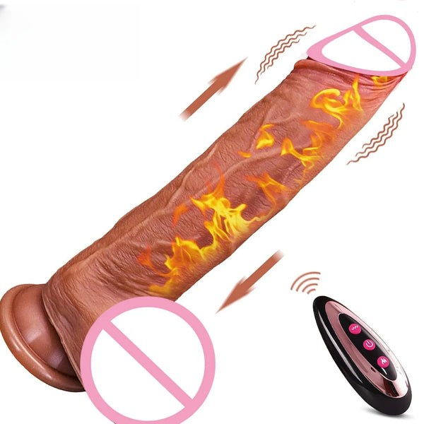 Sex Toys Realistic Dildo Vibrator for Women Heating Big Cock Remote Control Penis Telescopic Vibrators Anal Female Stimulator