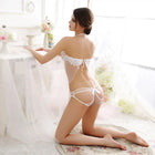 Conjunto de Lingerie Halter em Tule e Renda