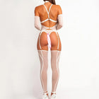 Ellolace Seductive Women's Lingerie Set Tempted Intimate Body Thong 2PC with Gloves Stockings Daring Women Bodysuit Underwear