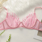 Beautiful Women's Pink and Black brassiere Lace Sexy Lingerie Set Pull Up Bra 2024 New fashionable Women's Clothing