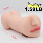 Masturbador Masculino 3 em 1 em Silicone — Três Canais com Textura 3D