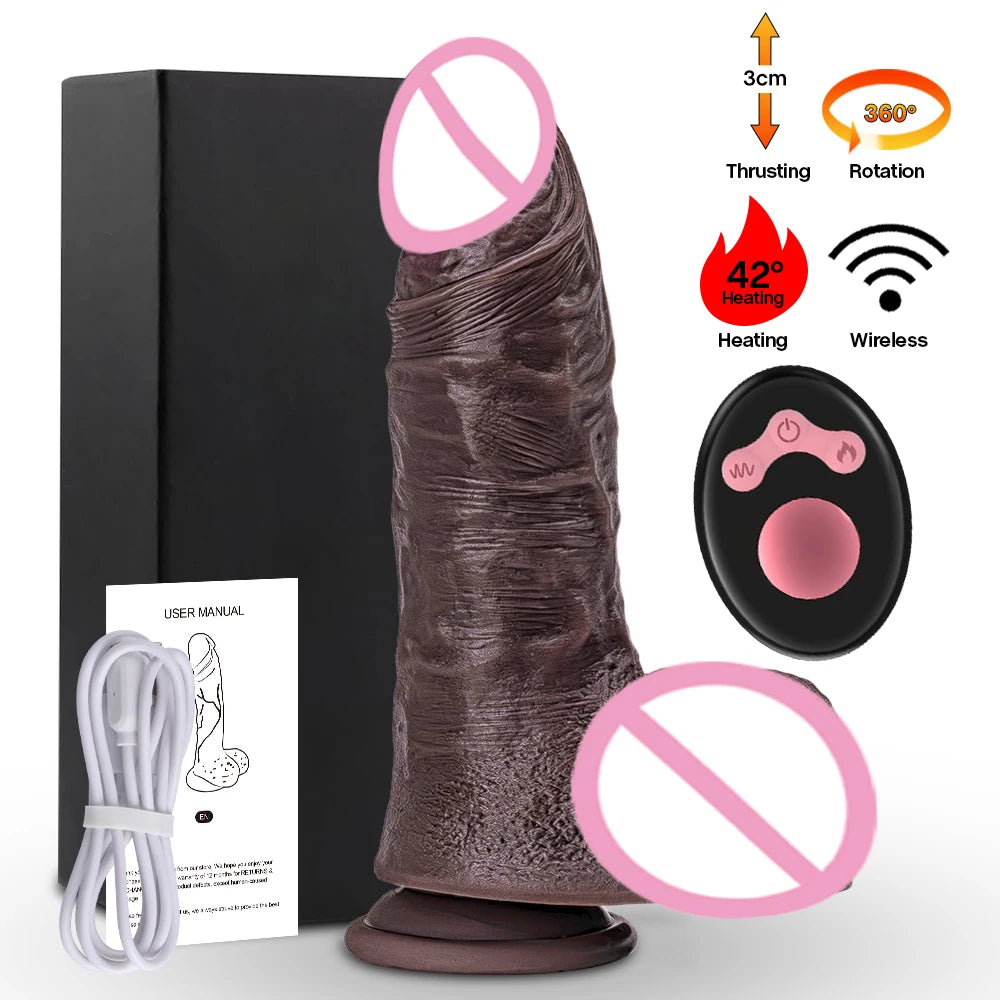 Big Dick Realistic Dildo Telescopic Vibrator Artificial