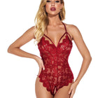 Bodysuit Teddy Lingerie Renda Floral Intima Secret