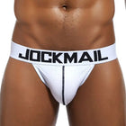 JOCKMAIL Brand Men's Jockstrap Athletic Supporters Underwear Sexy Mesh Low Rise Breathable Performa Classic Black White