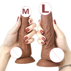Dildo Realista em Silicone com Ventosa de Forte Aderência
