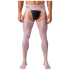 Meia-Calça Renda Floral Malha Fina