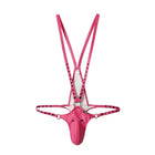 Men's Jockstrap Underwear Sexy Lingerie Harness Chest Bodysuit One-piece Jock with Removable Codpiece Big Bulge Adjustable Size.