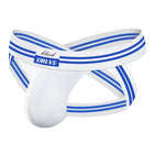 Men's Striped Cotton Jockstrap Low Rise Breathable Athletic Support Fashion Letter Print Daily Wear Underwear