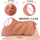 Masturbador Masculino 3 em 1 em Silicone Médico — Design com Três Canais