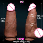 Dildo Realista em Silicone Líquido com Dupla Camada e Ventosa
