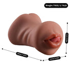 Masturbador Masculino 3 em 1 em Silicone — Três Canais com Textura 3D