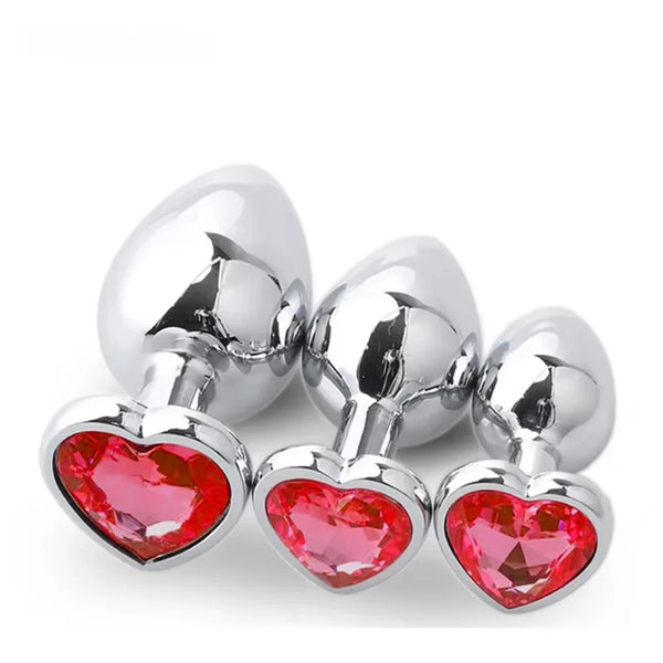 Metal Anal Plug for Women Men Couples Butt Plug Butt Toy Adult Game Masturbator Anal S/M/L Diamond Sex Toy for Adult Products