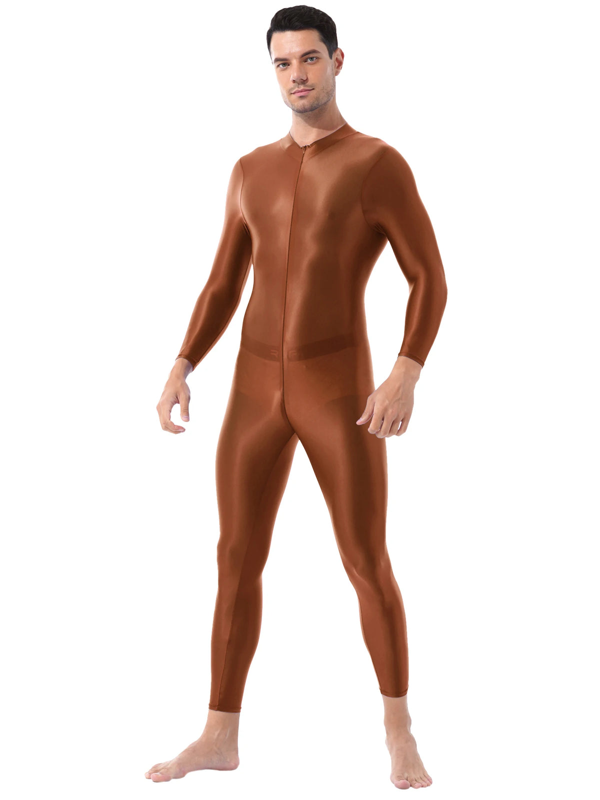 Body Masculino de Gola Alta e Manga Longa
