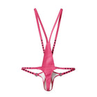 Men's Jockstrap Underwear Sexy Lingerie Harness Chest Bodysuit One-piece Jock with Removable Codpiece Big Bulge Adjustable Size.