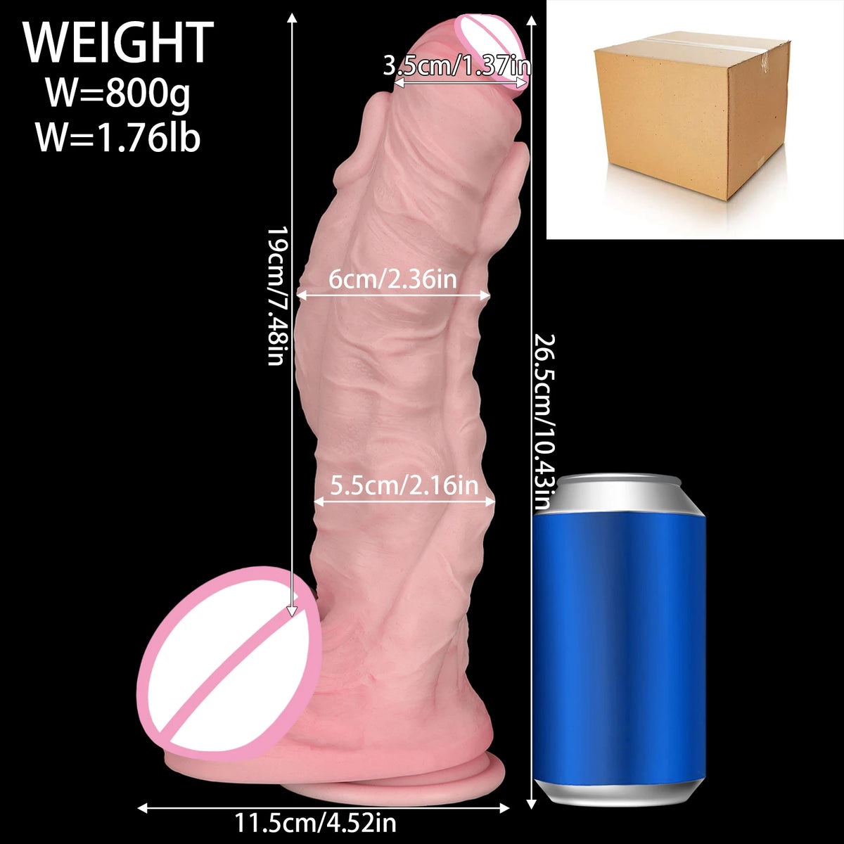 Dildo Fantasia Longo em Silicone Líquido