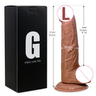 Dildo Realista em Silicone com Ventosa de Forte Aderência