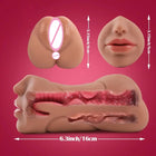 Masturbador Masculino 3 em 1 em Silicone Médico — Design com Três Canais