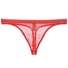 Cueca Tanga Masculina Transparente em Malha