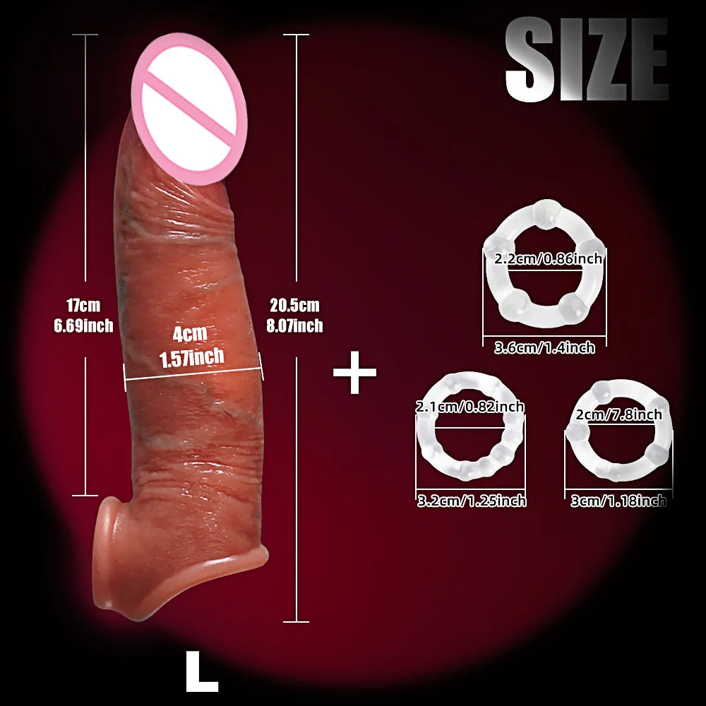 Capa Extensora de Silicone para Falo