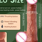 Vibrador Dildo Realista de 29 cm com Aquecimento, Vibração e Ventosa