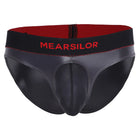 Cueca Briefs Masculina em Couro PU Fosco