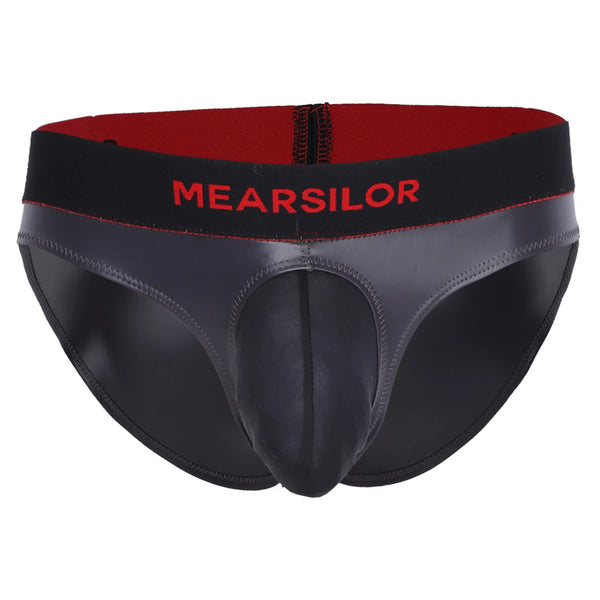Cueca Briefs Masculina em Couro PU Fosco
