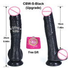 Dildo Realista de 32 cm em Silicone Líquido com Design Longo e Flexível