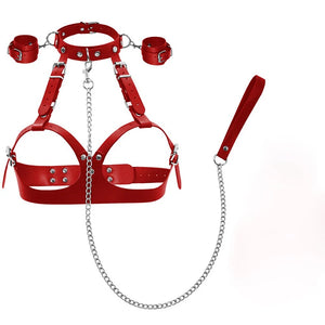 Sex Toys Women Flirting Adjustable Erotic Handcuffs Neck Ankle Bondage Harness Open BDSM Adult Slave Restraints No Vibrator﻿﻿﻿﻿