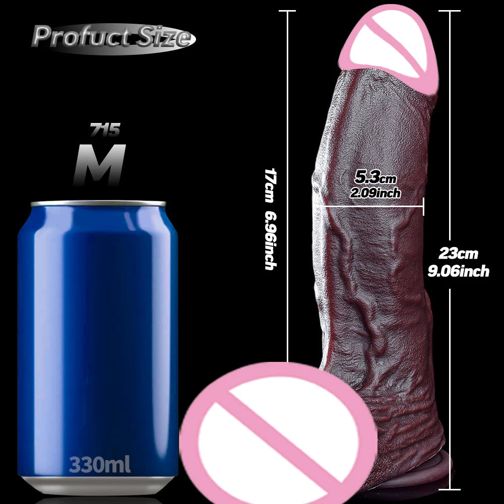 Diameter Massive XXL Dildo with Flared Big Head Dual Density Silicone Giant Anal Dildo Huge Butt Plug Adult Sex Toys for Advance