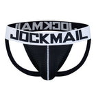 JOCKMAIL Brand Men's Jockstrap Athletic Supporters Underwear Sexy Mesh Low Rise Breathable Performa Classic Black White