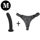 Strap-On Dildo Set with Adjustable Harness, 3 Pink Silicone Dildos in Different Sizes, Comfortable and Flexible