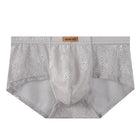 Cueca Masculina Renda Seda Gelo Transparente