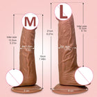 Dildo Realista em Silicone com Ventosa de Forte Aderência