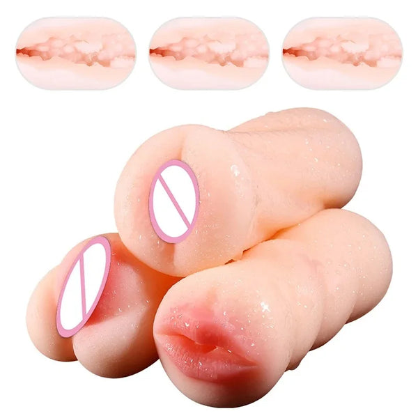 Sex Real Vagina Pussy Male Masturbator Mouth Oral Licking Anal Ass Masturbation Cup Adult Games Erotic Products Sex Toys for Men