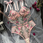 Conjunto de Lingerie Sexy em Renda Sutiã e Calcinha
