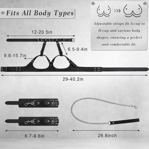 Sex Toys Women Flirting Adjustable Erotic Handcuffs Neck Ankle Bondage Harness Open BDSM Adult Slave Restraints No Vibrator﻿﻿﻿﻿