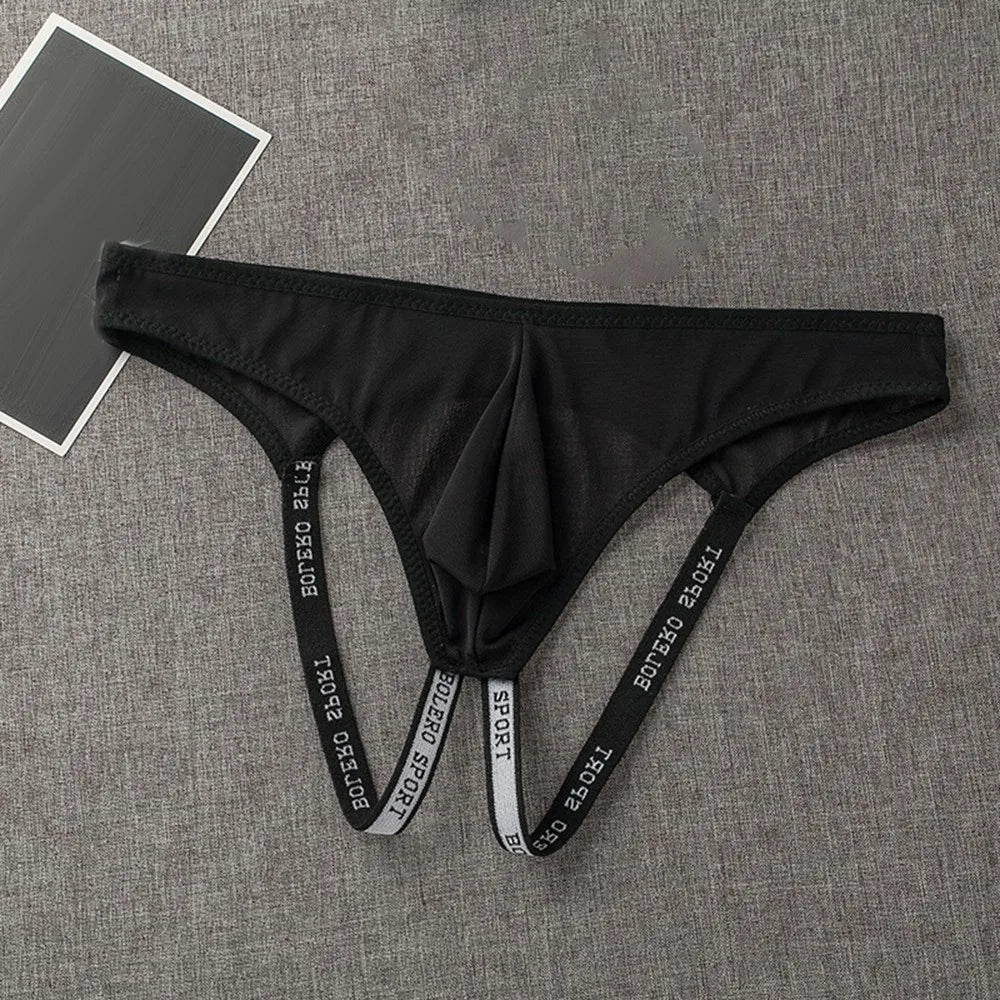 Mens Jock Strap Mesh Breathable Underwear Backless Pouch Jockstrap Briefs Men Jockstraps Thongs Low Waist Seamless Underwear