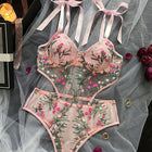 Conjunto de Lingerie Sexy em Renda Sutiã e Calcinha