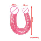 Dildo Duplo em Silicone Médico com Design em U